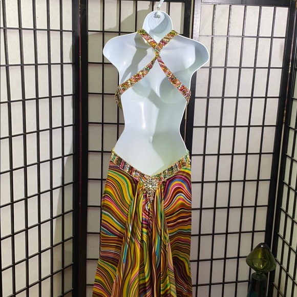 Tony Bowls Paris Flowing Floor Length Size 4 - Picture 7 of 14